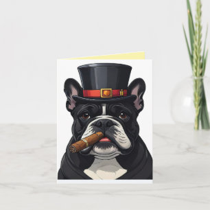 French Bulldog French Bulldog Cigar Holiday Card