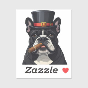 French Bulldog French Bulldog Cigar Sticker
