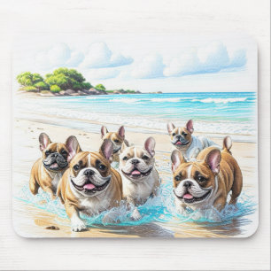 French Bulldog French Bulldog Pack Sea Mouse Pad