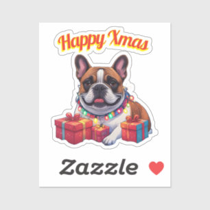 French Bulldog French Bulldog String of Lights Sticker
