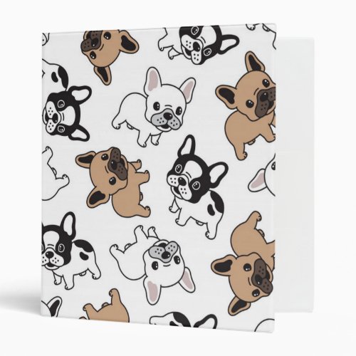 French Bulldog Frenchie Accessories 3 Ring Binder