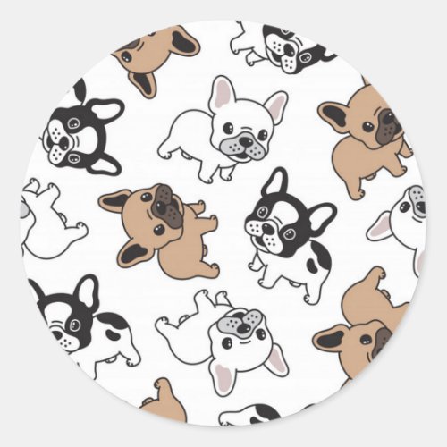 French Bulldog Frenchie Accessories Classic Round Sticker