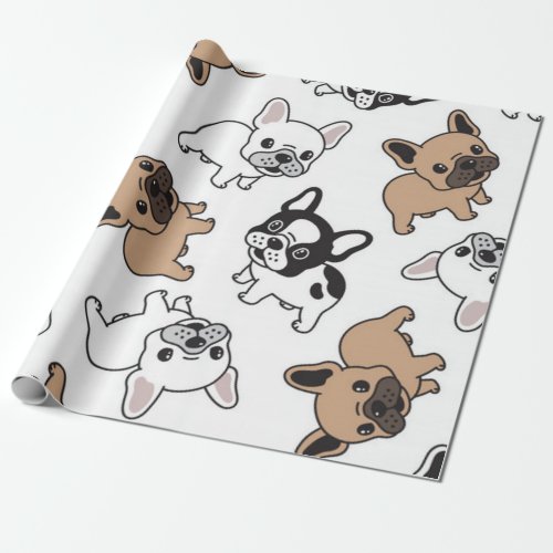 French Bulldog Frenchie Accessories Wrapping Paper