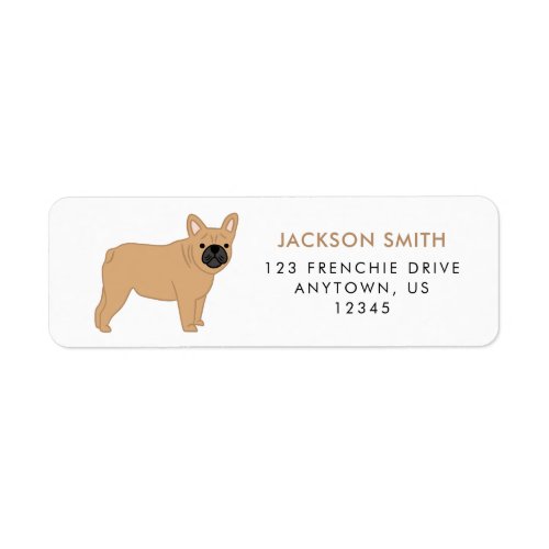French Bulldog Frenchie Address Label