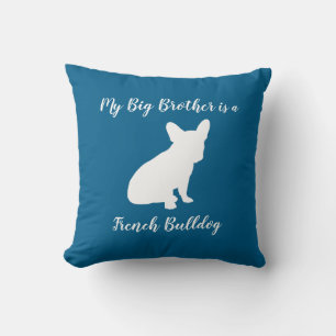 French Bulldog Frenchie Baby SHower Throw Pillow