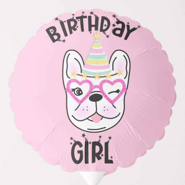 French Bulldog Frenchie Birthday Party Theme  Balloon (Front)
