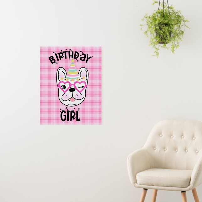 French Bulldog Frenchie Birthday Party Theme   Foam Board (In Situ (Wall))