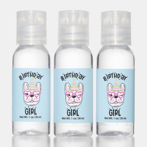 French Bulldog Frenchie Birthday Party Theme  Hand Sanitizer