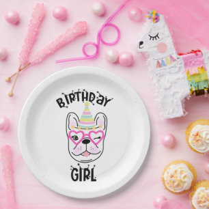 French Bulldog Frenchie Birthday Party Theme Paper Plates