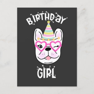 French Bulldog Frenchie Birthday Party Theme Postcard