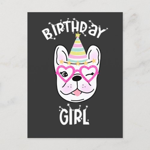 French Bulldog Frenchie Birthday Party Theme  Postcard