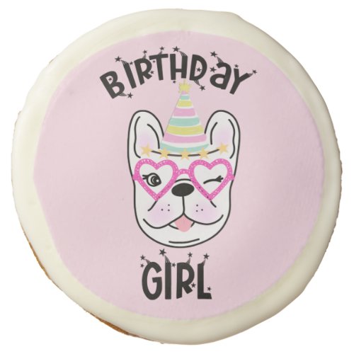 French Bulldog Frenchie Birthday Party Theme  Sugar Cookie