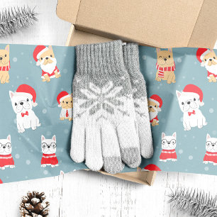 French Bulldog Frenchie Christmas Pattern Tissue Paper