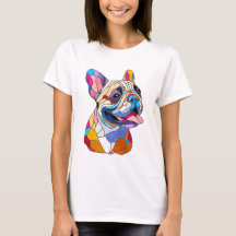French Bulldog -Frenchie - colorful mosaic