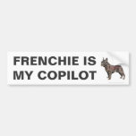 French Bulldog Frenchie Copilot Bumper Stickers at Zazzle