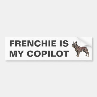 French Bulldog Frenchie Copilot Bumper Stickers