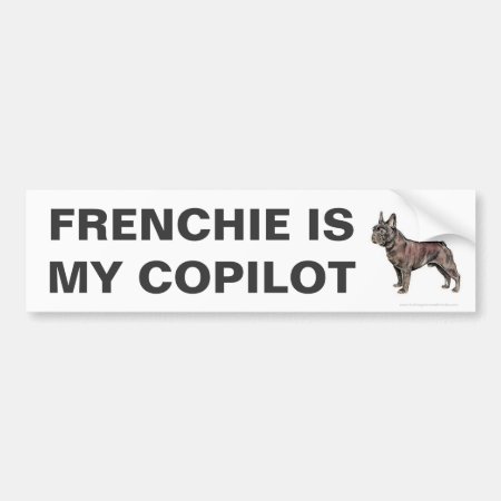 French Bulldog Frenchie Copilot Bumper Stickers