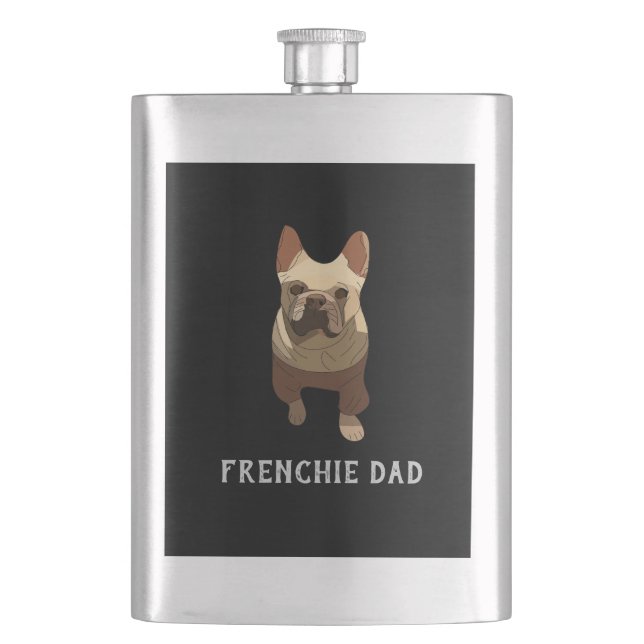 French Bulldog, Frenchie Dad Flask (Front)