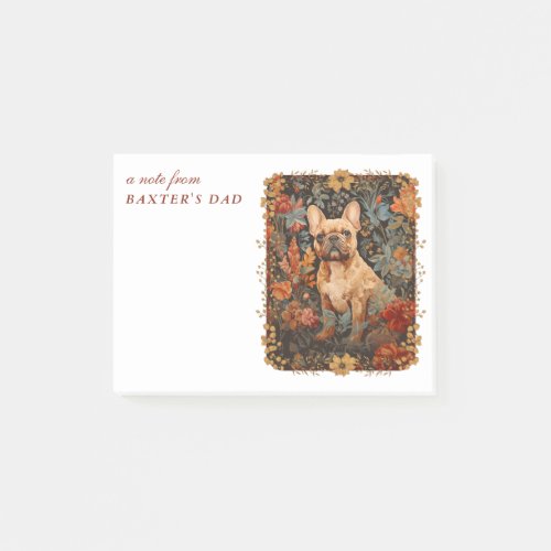 French Bulldog Frenchie Dad Vintage Style Post_it Notes