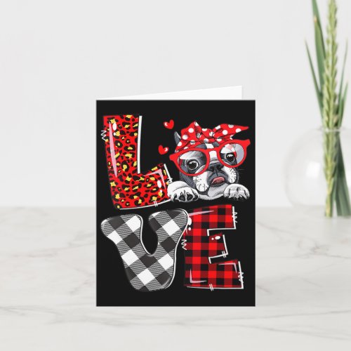 French Bulldog Frenchie Dog Happy Valentines Day 2 Card