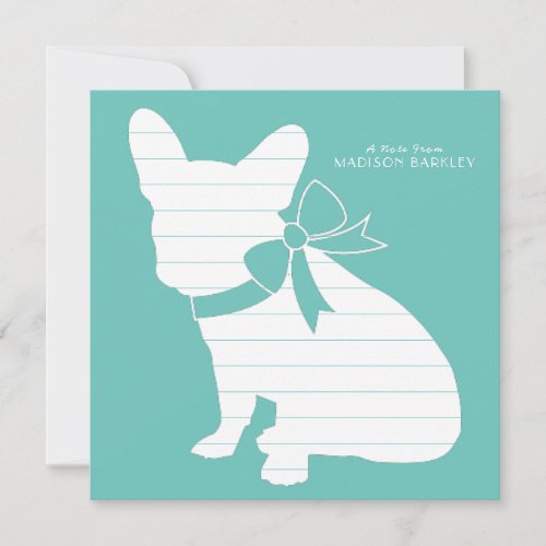 French Bulldog Frenchie Dog Puppy Frenchy Thank You Card