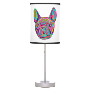 French Bulldog Frenchie head Pop art style Table Lamp