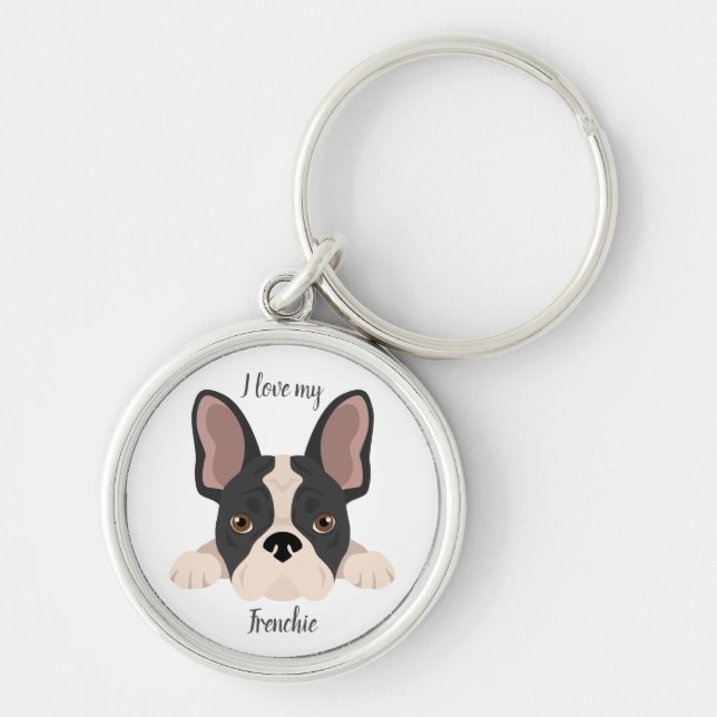 French bulldog. Frenchie Keychain (Front)