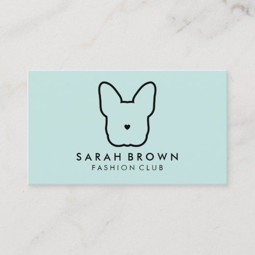 French Bulldog Frenchie Logo Business Card