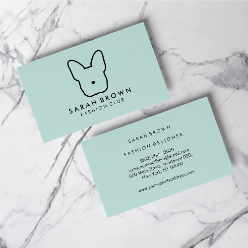 French Bulldog Frenchie Logo Business Card