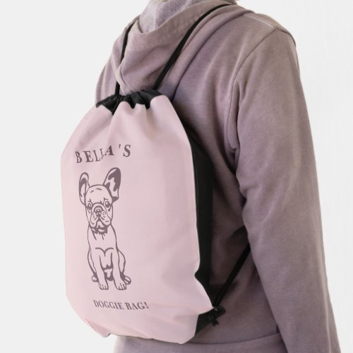 French Bulldog Frenchie Lover Owner Doggie Drawstring Bag