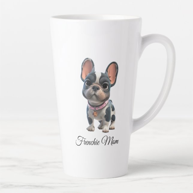 French Bulldog Frenchie Mom  Latte Mug (Right)