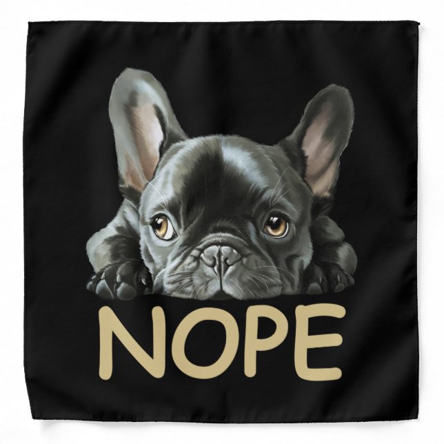 French Bulldog | Frenchie Nope Gifts Bandana (Front)
