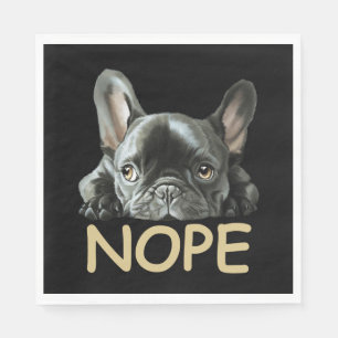 French Bulldog   Frenchie Nope Gifts Napkins