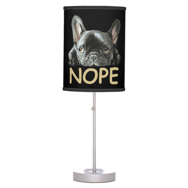 French Bulldog | Frenchie Nope Gifts Table Lamp (Front)