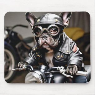 French Bulldog "Frenchie" on Motorcycle Mouse Pad