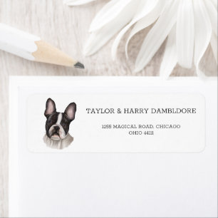 French Bulldog Frenchie Return Address Label