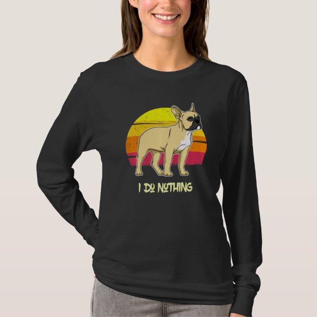 French Bulldog Frenchie Sunset  84 T-Shirt (Front)