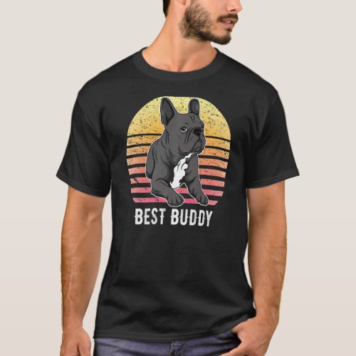 French Bulldog Frenchie Sunset  87 T_Shirt