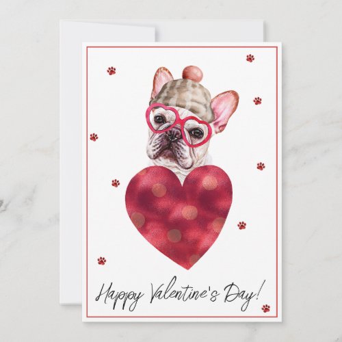 French Bulldog Frenchie Valentines Day Gift Dog Holiday Card