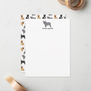 French Bulldog Frenchies Note Card