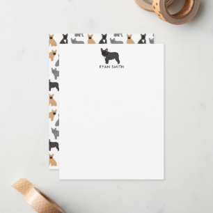 French Bulldog Frenchies Note Card