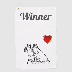 French Bulldog friends French Bulldog Golf Towel
