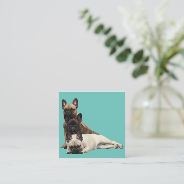 French Bulldog Friends French Bulldog Note Card (Standing Front)