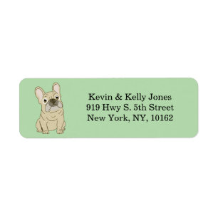 French bulldog friends label