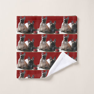 French Bulldog Friends Wash Cloth