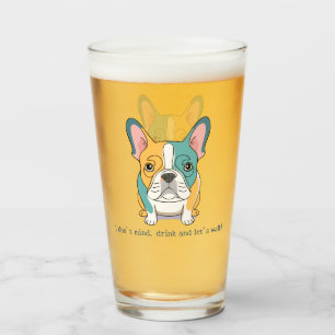 French Bulldog fun  Glass