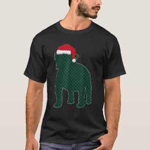 French Bulldog Funny Christmas Pajama Santa Hat Gr T-Shirt