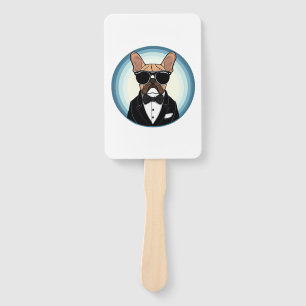French Bulldog Funny Cute Art Hand Fan