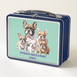 French Bulldog funny friends Bulldogs Metal Lunch Box