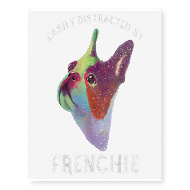 French Bulldog Funny Gift Temporary Tattoos (Front)